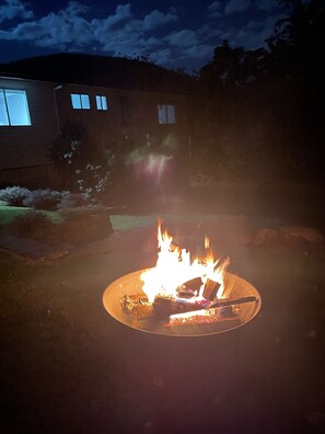 Fire pit and chairs outback beautiful place to relax BYO firewood 