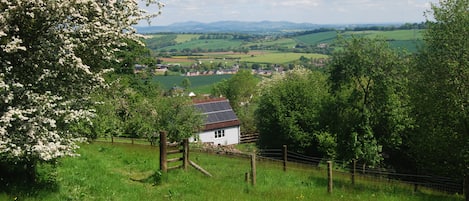 View from behind the property toward the Malverns