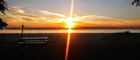 Touch the colors as many do and embrace this sunrise with a dip in Lake Huron!