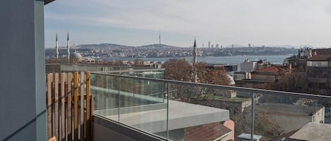 Private outdoor terrace overlooking the beautiful bosphorus and city of Istanbul! 
