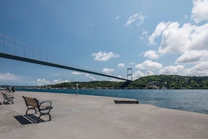 Stunning views of the Bosphorus steps away from our home! 
