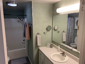 Bathroom with clay walls