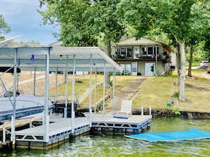 Easy access to private dock & rental boat directly in front of the house!  
