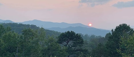 Summer (year round) view of the beautiful mountains. We love this photo. 