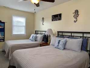 3rd bedroom-2 double beds, large closet, tv