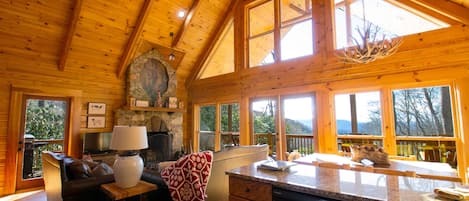 A perfect view of the mountains from the kitchen. Amazing sunsets for dinner!