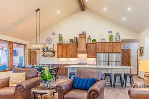 The open living area provides plenty of room for your entire group.