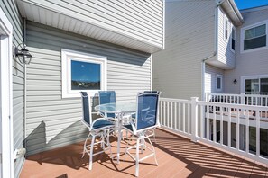 Deck off the kitchen for outdoor dining