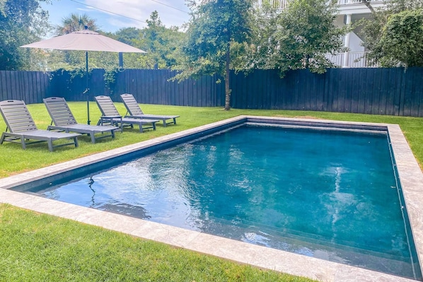Take a dip, swim some lengths or bring a float to lounge on in the private pool!