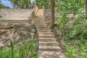 Direct Guadalupe River access just across the street from the barn. This access is shared with the neighboring house also for rent.