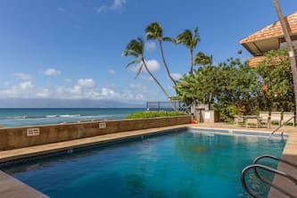 Beautiful home right on the water with pool & furnished patio