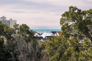 View of the ocean from the condo balcony