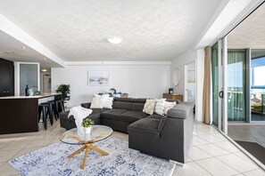 Experience luxury living while lounging around this elegant living room