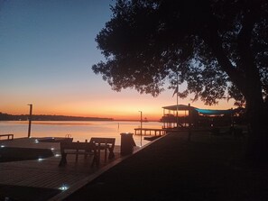 Brand new pier and boat dock with dock seating!