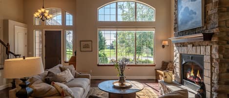 Living Room with view of Village Greens