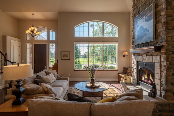 Living Room with view of Village Greens