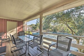 Covered Balcony | Free WiFi | Stairs Required | Single-Story Interior