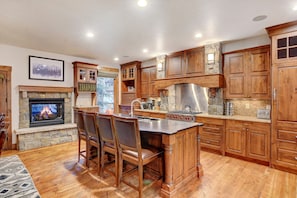 Bar Seating for 4 at Custom Kitchen Island