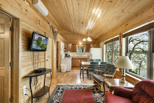 Living room and kitchen