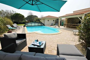 sunny terrace with a view
