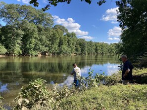 Fishing off the dock