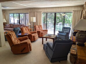 Family Room, in front of the fire