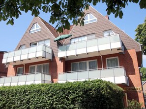 Ansicht vom Sandwall, die Wohnung liegt aber ganz nach hinten