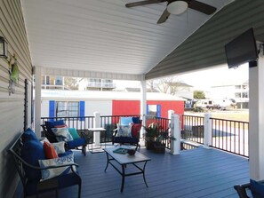 Sitting area on porch