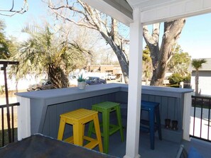 Outdoor bar area