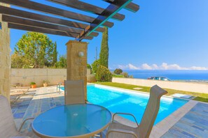 Private terrace and sunny pool