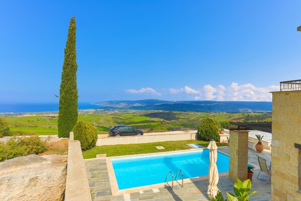 Villa Styliani Pool and Panoramic sea views