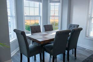 Dining room with beach views