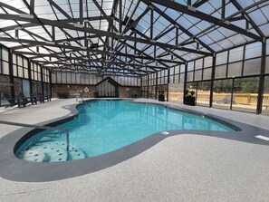 Heated indoor resort pool is open every day from March 1st- Dec 31st 10AM-10PM!