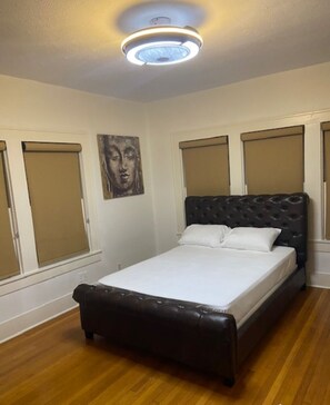 Bedroom with 50 inch smart LG tV
