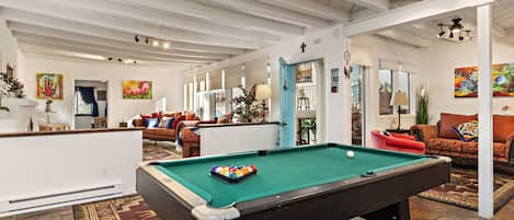 Pool table and 2nd seating area