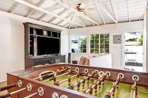 Get your foosball on in our pool house w/ 72" tv, board games & puzzles.