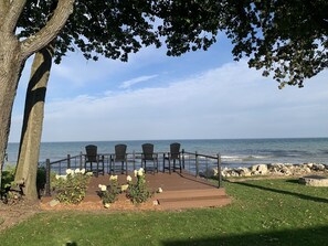 New deck overlooking lake