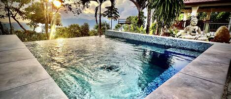 Brand new heated infinity pool