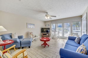 First Floor Living Area with Sleeper Sofa