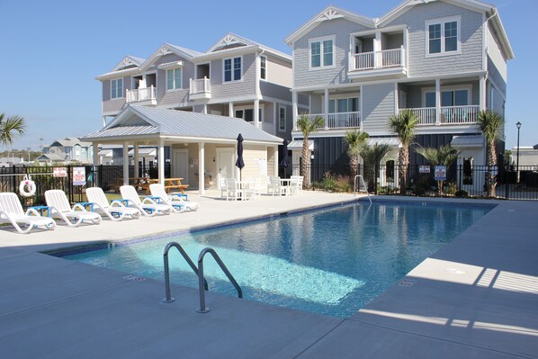 Community pool reserved for condo owners and guests