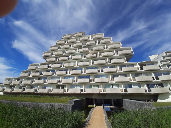 appartment building with unique architecture (listed on heritage list)