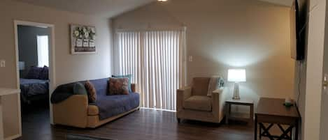 Vaulted ceiling in spacious family room !