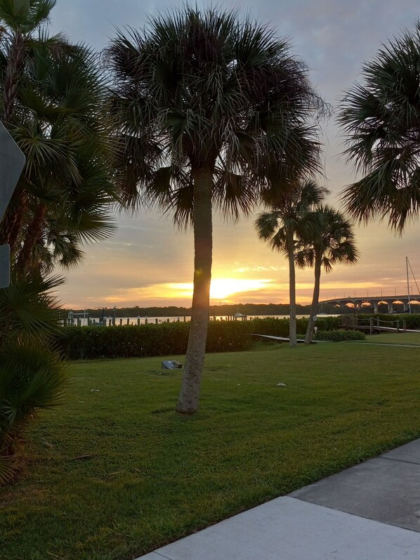 The dawn of new day, with a refreshing morning walk along the old St. Lucie.