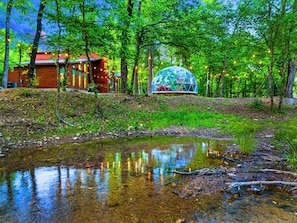 Waterfront with a flowing SEASONAL creek. Please note that the creek is seasonal and flows depending on rainfall.