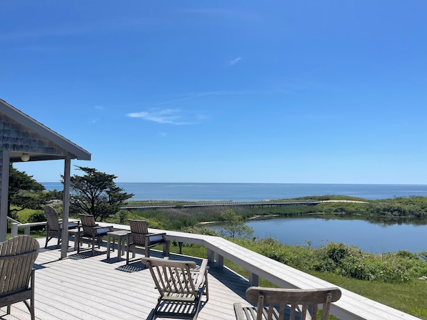 Gorgeous view of Squibnocket Beach and Pond from our deck