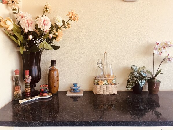 Additional counter area on the terrace.