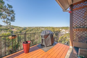 Views beyond the gas grill.