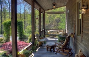 Relax in Swing on Front Porch 
