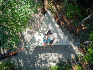 Enjoy this unique GIANT hammock for the whole family.