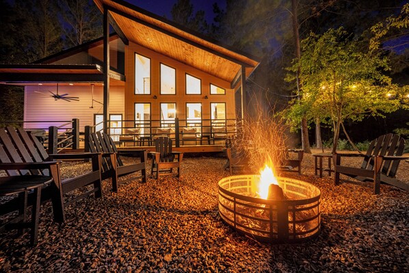 Relax by the firepit, roast s'mores and tell stories around the campfire.